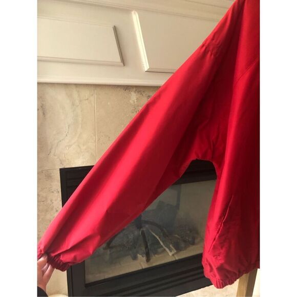 Lands End Unisex Red Zip Up Windbreaker Jacket Size L (42-44) - Picture 2 of 5